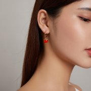 Boucles d'oreilles pendantes en verre de style Pandora - SCE1212
