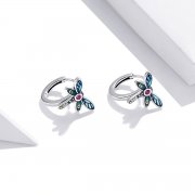 Créoles Style PANDORA Libellule rétro - SCE1172