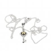 Collier PANDORA Clé et Fleur Bicolore - 399339C01