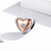 Charm Pandora Style Double Couleur Amour - BSC566