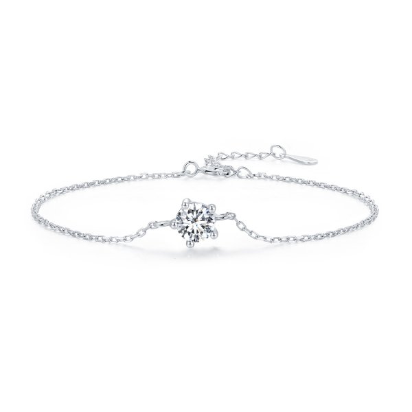 Bracelet Étincelant en Moissanite de Style Pandora - MSB001