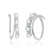 Créoles Style PANDORA Géométrie simple - SCE932