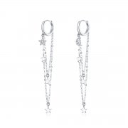 Pendants d'Oreilles Style PANDORA Lune étoilée élégante - SCE982