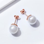 Clous d'Oreilles Style PANDORA perle - SCE609