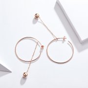 Boucles d'oreilles pendantes de style Pandora Pokeball - SCE569