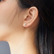 Clous d'Oreilles Style PANDORA perle - SCE802