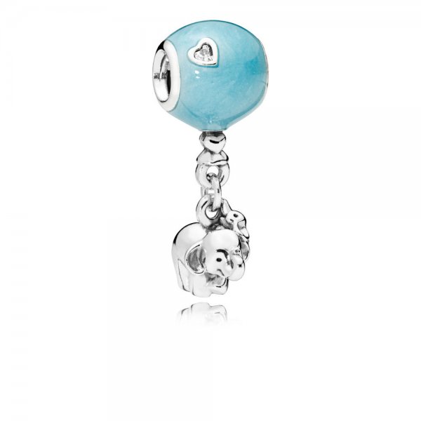 Charm Éléphant et Ballon Bleu PANDORA France - 797239EN169
