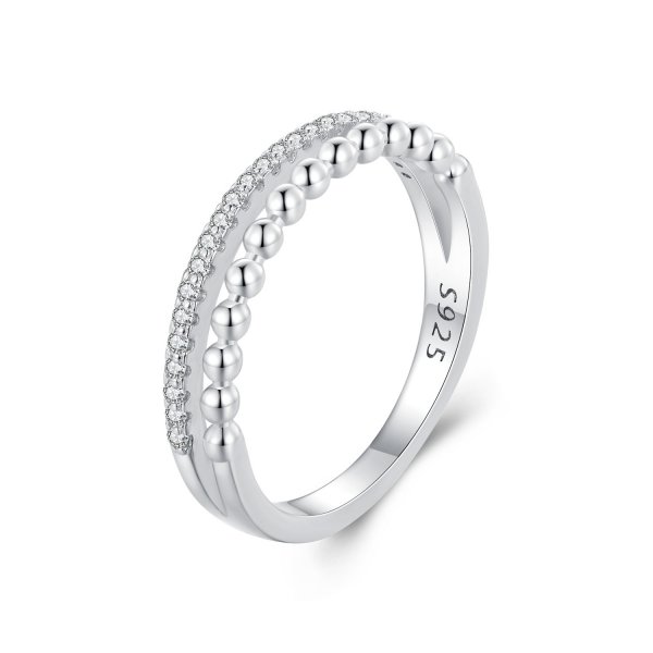 Bague à double couche de style Pandora - BSR463