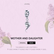 Charm Pendant Style PANDORA Mère et fille - BSC276