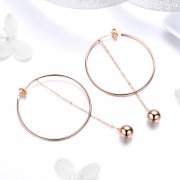 Boucles d'oreilles pendantes de style Pandora Pokeball - SCE569