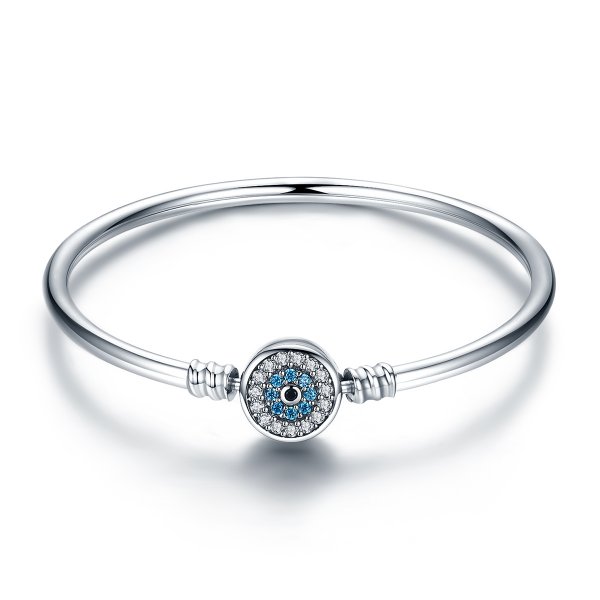 Bracelet Jonc Style PANDORA Eyeil gardien - SCB012
