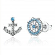 Clous d'Oreilles Style PANDORA Ancre - SCE030