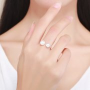 Bague Ouverte Style PANDORA Amoureux de l'amour - SCR192