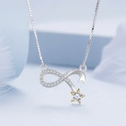 Collier style Pandora avec symbole d'infini - BSN351