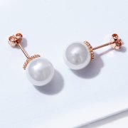 Clous d'Oreilles Style PANDORA perle - SCE609