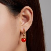 Boucles d'oreilles pendantes en verre de style Pandora - SCE1212