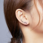Clous d'Oreilles Style PANDORA étoiles et lune - SCE926