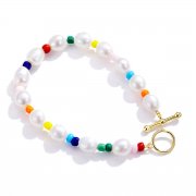 Bracelet en perles arc-en-ciel de style Pandora - BSB074