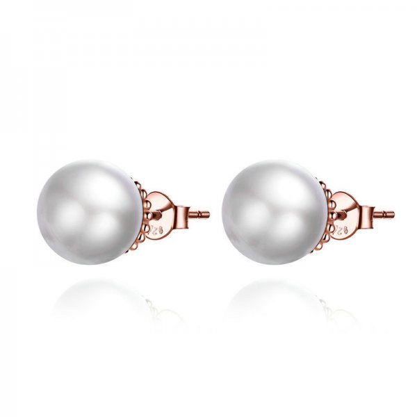 Clous d'Oreilles Style PANDORA perle - SCE609