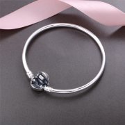 Jonc Moments en Argent, Fermoir Cœur Logo - 596268