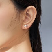 Clous d'Oreilles Style PANDORA perle - SCE802