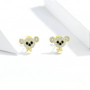 Clous d'Oreilles Style PANDORA Un ours mignon - SCE788