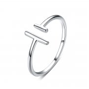 Bague Ouverte Style PANDORA Lignes parallèles - SCR555