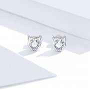 Clous d'Oreilles Style PANDORA Chat mignon - SCE899