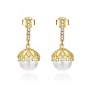 Pendants d'Oreilles Style PANDORA Perle douce - SCE608