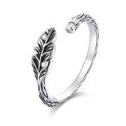 Bague Ouverte Style PANDORA Feuilles Anciennes - SCR639