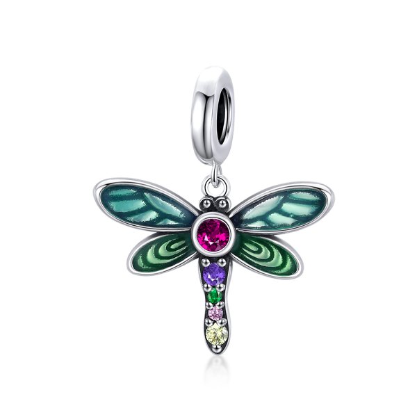 Charm Pendant Style PANDORA Libellule brillante - SCC1706