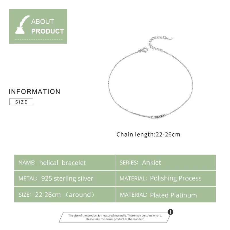 (image pour) Bracelet de cheville Hélicoïdal - SCT007 - Afficher 5