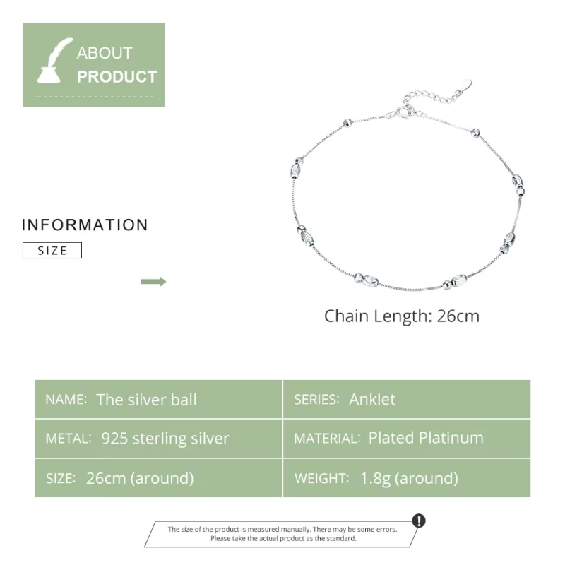 (image pour) Bracelet de cheville Petites Perles Rondes - SCT010 - Afficher 5