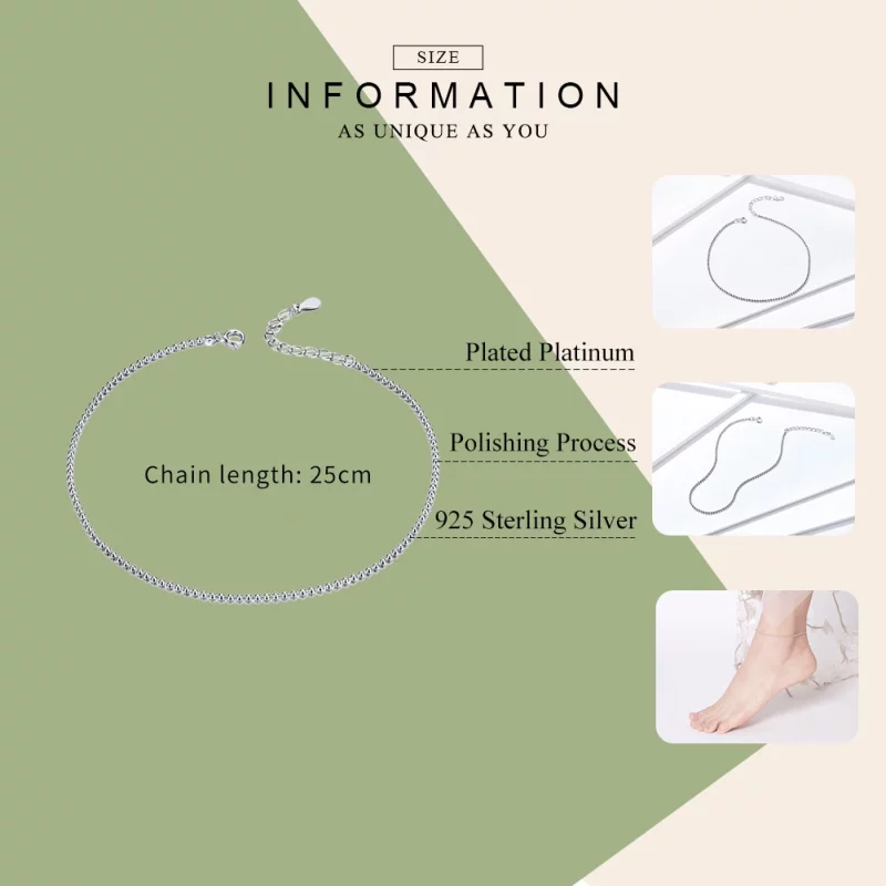 (image pour) Bracelet de cheville Simple - SCT002 - Afficher 7