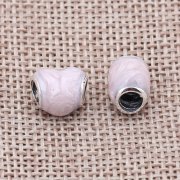PANDORA - Charm Cœur Pailleté Rose - 791886EN113