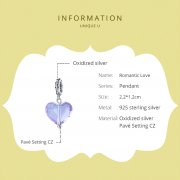 Charm Pendant Style PANDORA Amour romantique - SCC1816