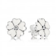 PANDORA - Boucles d'Oreilles Primevère Blanche - 290569EN12