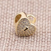 Charm Pandora 750833CZ - Charm Cadenas Coeur Or Femme