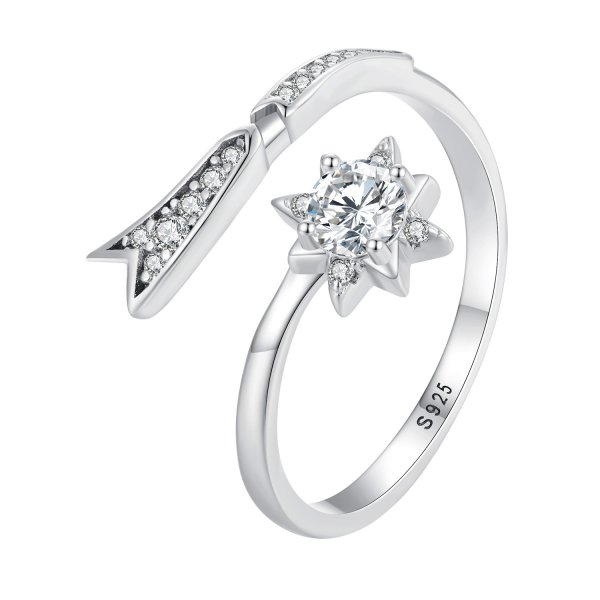 Bague d'ouverture météore exquise de style Pandora - BSR413