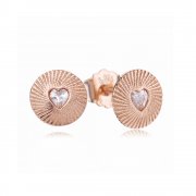 Clous d'oreilles Amour de coeur en PANDORA Rose™ - PT00108-1