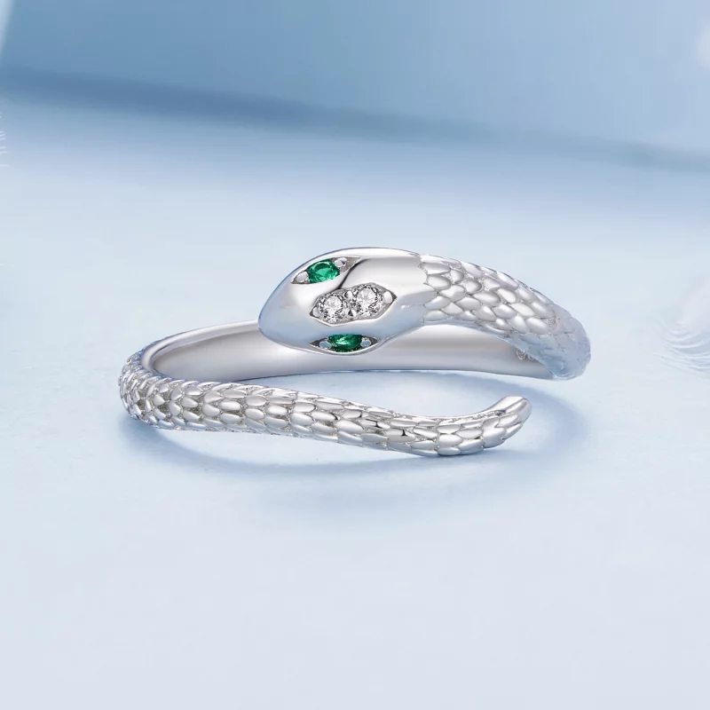 (image pour) Bague ouverte en forme de serpent de style Pandora - BSR440 - Afficher 3