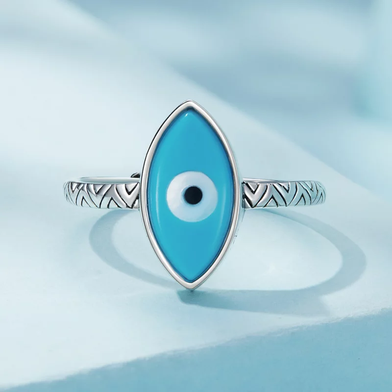 (image pour) Bague ouverte à l'œil de démon bleu de style Pandora - SCR937 - Afficher 3