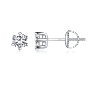 (image pour) Boucles d'oreilles clous en zircon brillant de style Pandora - BSE615-4L