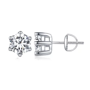 (image pour) Boucles d'oreilles à clous en zircon brillant de style Pandora - BSE615-7L