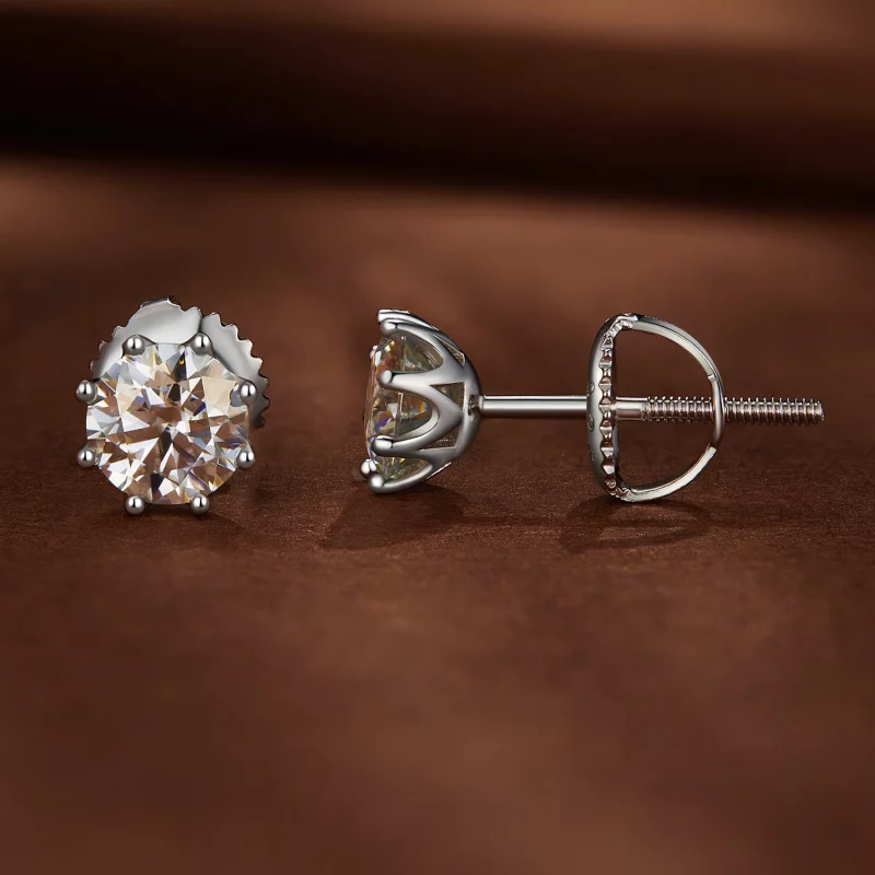 (image pour) Boucles d'oreilles Hoops style Pandora 0,5 carat en Moissanite - MSE019-S - Afficher 3
