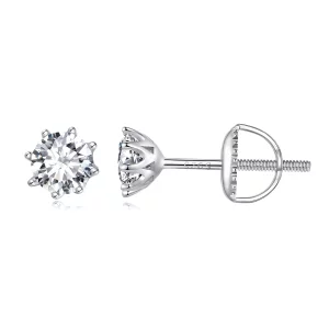 Boucles d'oreilles Hoops style Pandora 0,5 carat en Moissanite - MSE019-S (image pour) Boucles d'oreilles Hoops style Pandora 0,5 carat en Moissanite - MSE019-S