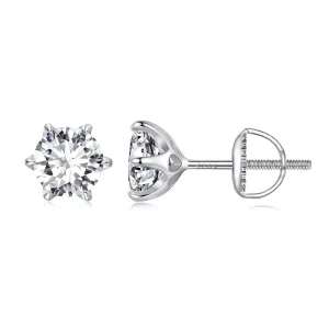 (image pour) Boucles d'oreilles Pandora Style en Moissanite de 1 carat - MSE021-S