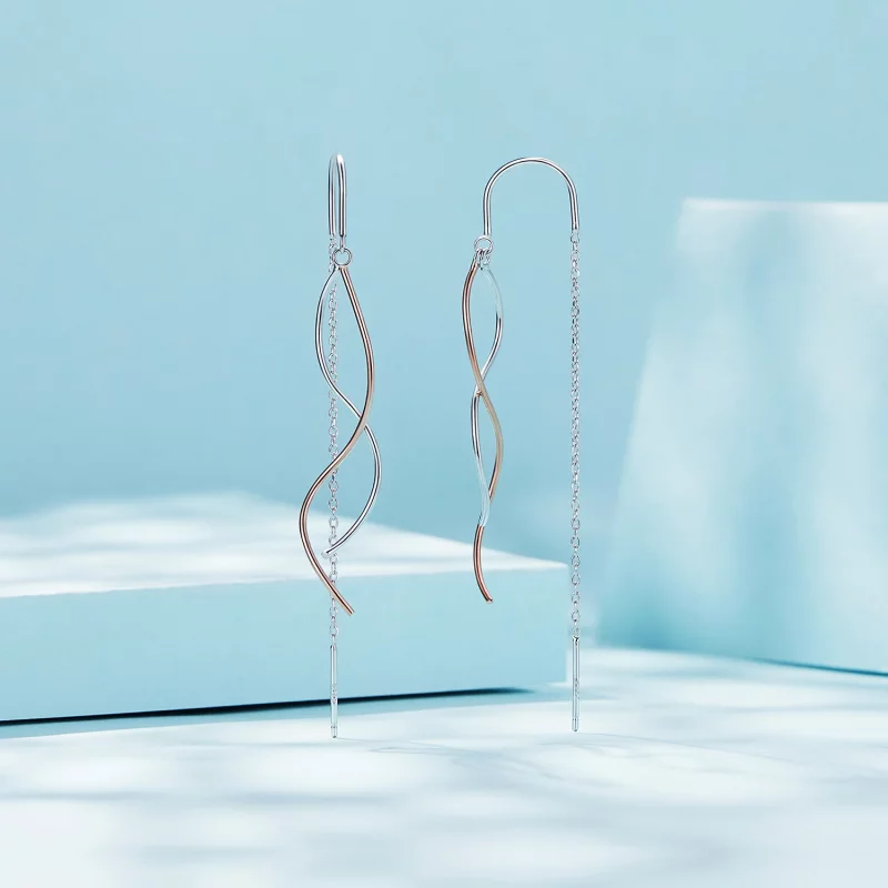 (image pour) Boucles d'oreilles pendantes à pompon de style Pandora - SCE1600 - Afficher 2