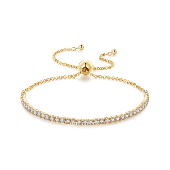 (image pour) Bracelet Plaqué Or de Style Pandora - Affectionately - SCB029-B