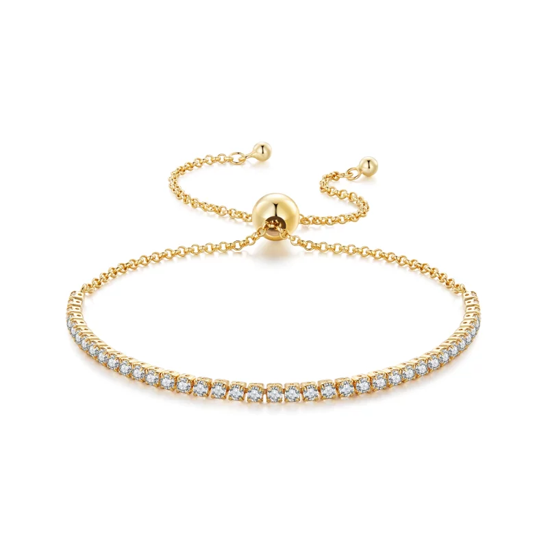 (image pour) Bracelet Plaqué Or de Style Pandora - Affectionately - SCB029-B